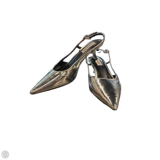 Shoes Heels Kitten By Steve Madden In Silver, Size: 7.5