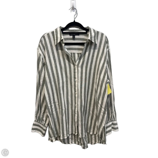 Top Long Sleeve By Banana Republic In Striped Pattern, Size: Mp