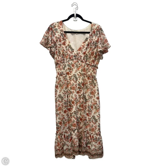 Dress Casual Midi By Max Studio In Floral Print, Size: L