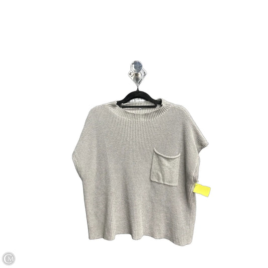 Sweater Short Sleeve By Clothes Mentor In Grey, Size: L