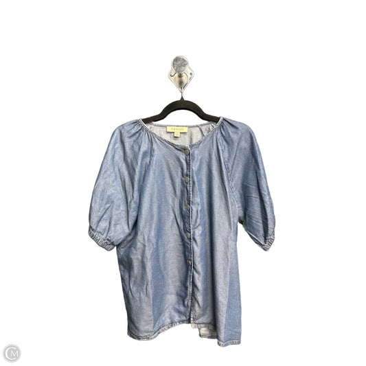 Top Short Sleeve By Clothes Mentor In Blue Denim, Size: M