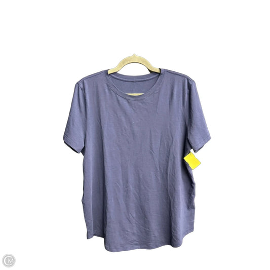 Athletic Top Short Sleeve By Lululemon In Navy, Size: S