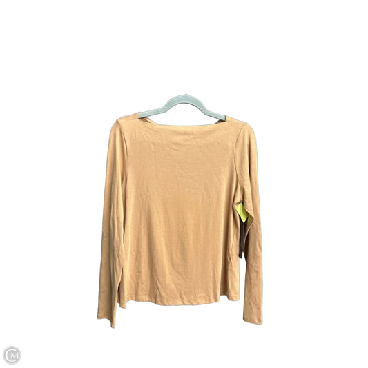 Top Long Sleeve Basic By Tahari In Brown, Size: M