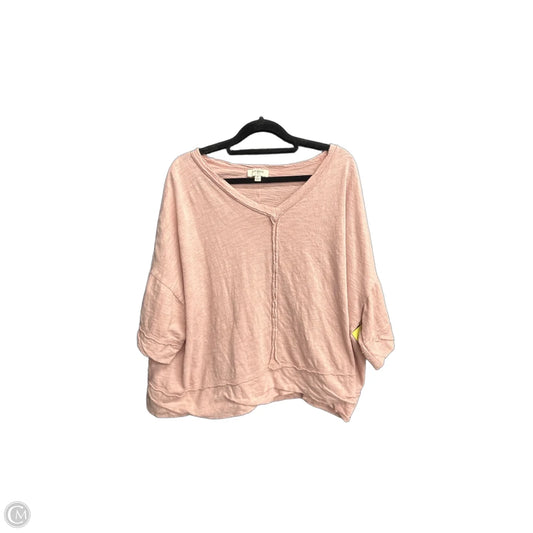 Top Short Sleeve By Umgee In Pink, Size: M