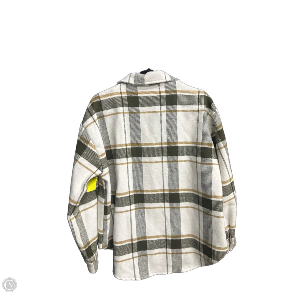 Jacket Shirt By Love Tree In Plaid Pattern, Size: M