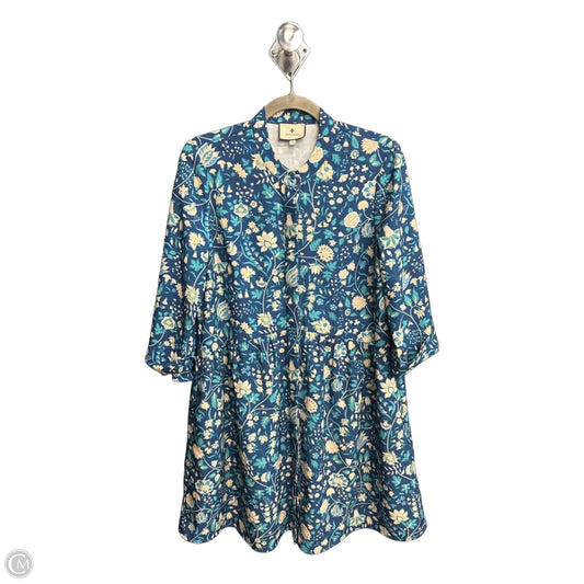 Dress Designer By Tuckernuck In Blue & Cream, Size: S