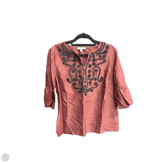 Top 3/4 Sleeve By Talbots In Maroon, Size: S
