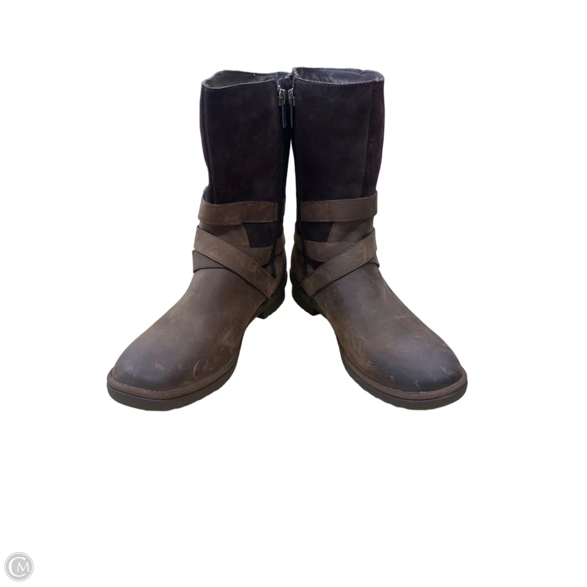 Boots Designer By Ugg In Brown, Size: 8.5