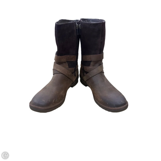 Boots Designer By Ugg In Brown, Size: 8.5