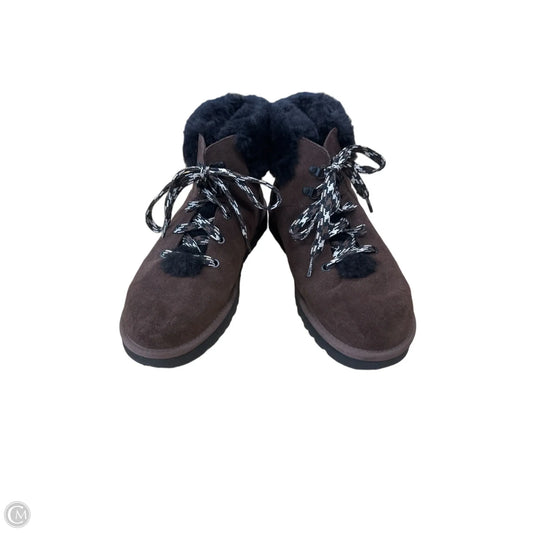 Boots Designer By Ugg In Black & Brown, Size: 11