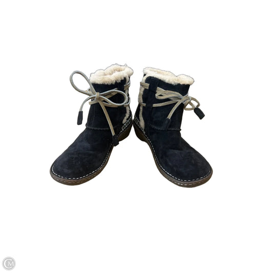 Boots Designer By Ugg In Black & Cream, Size: 7