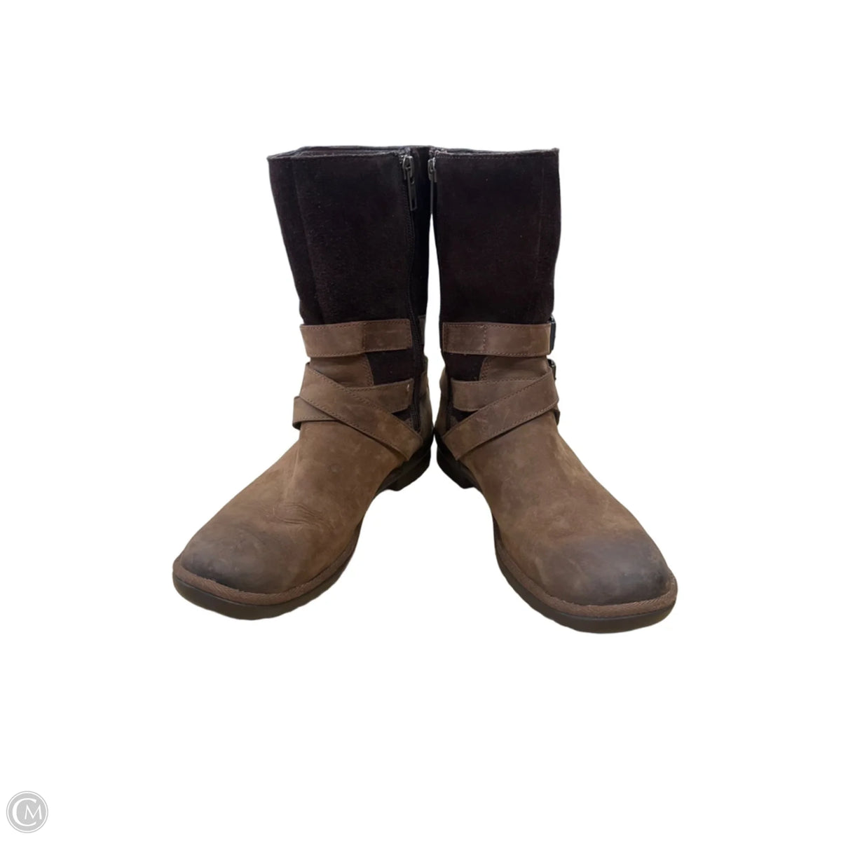 Boots Designer By Ugg In Brown, Size: 7