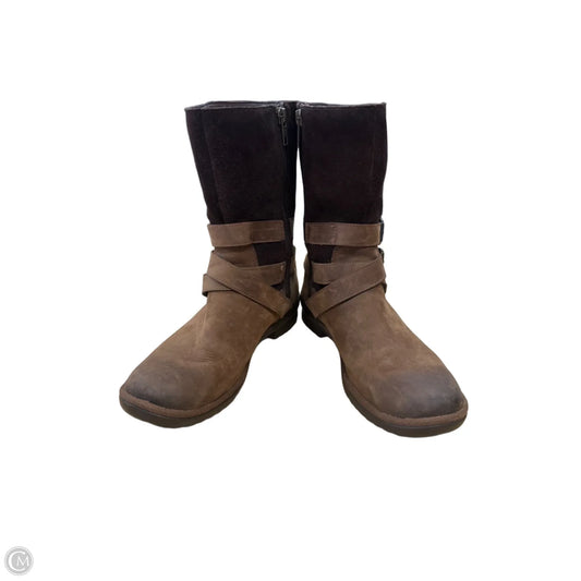 Boots Designer By Ugg In Brown, Size: 7