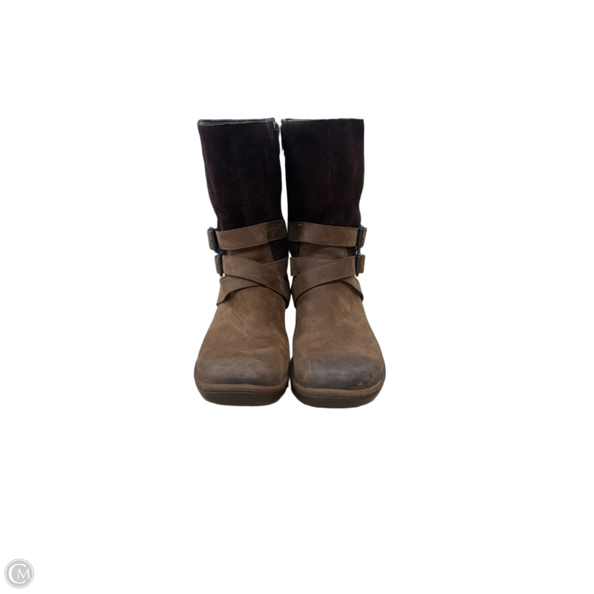 Boots Designer By Ugg In Brown, Size: 7