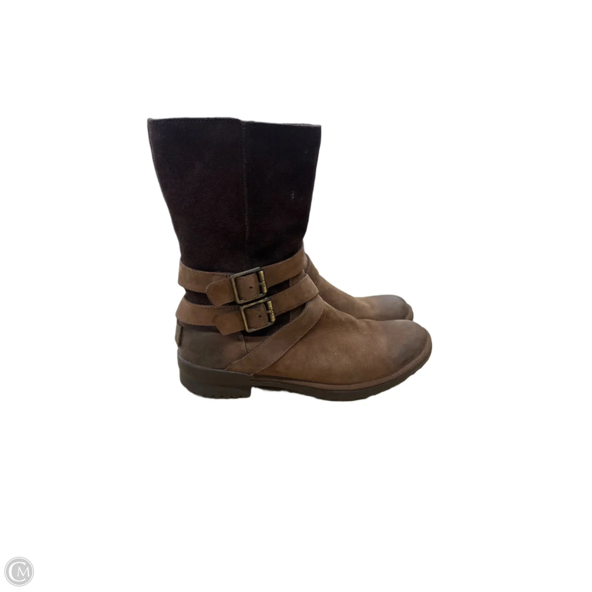 Boots Designer By Ugg In Brown, Size: 7