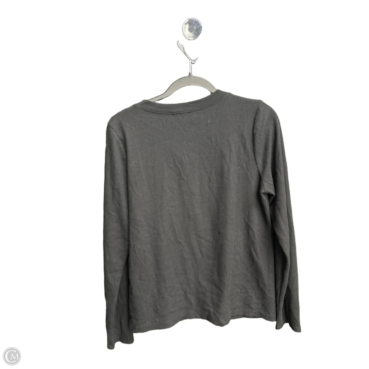 Top Long Sleeve Basic By Loft In Black, Size: L