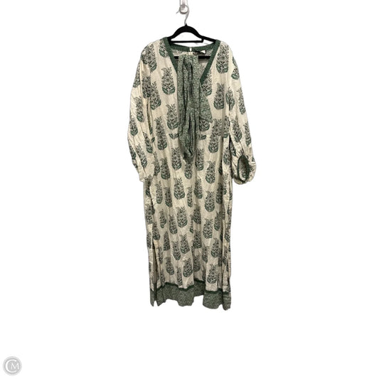 Dress Designer By Tuckernuck In Cream & Green, Size: 3x