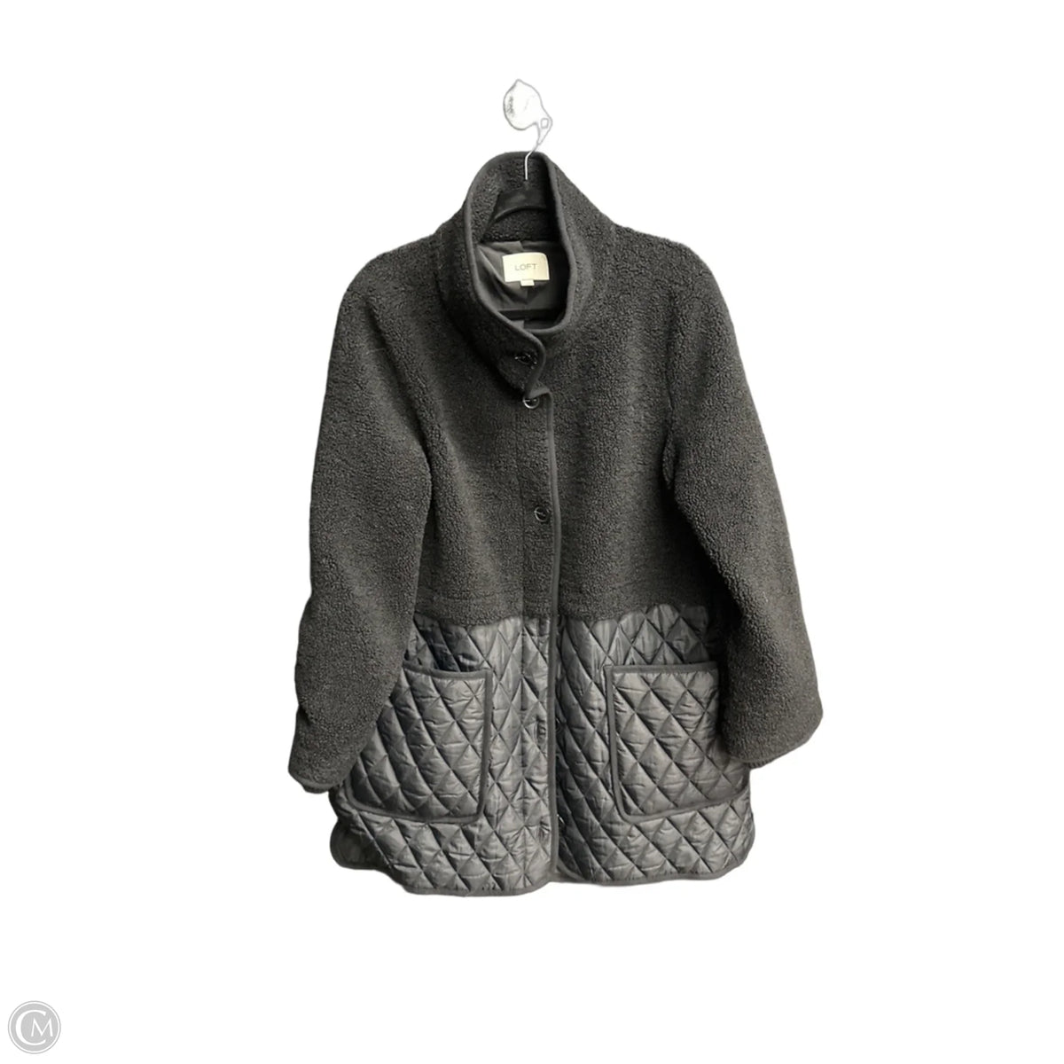 Coat Other By Loft In Black, Size: L
