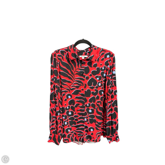 Top Long Sleeve By Chicos In Black & Red, Size: S