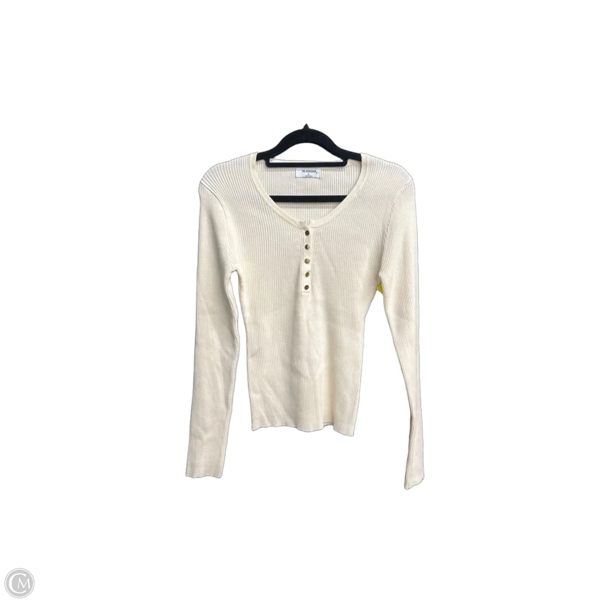 Top Long Sleeve By The Workshop In Cream, Size: M