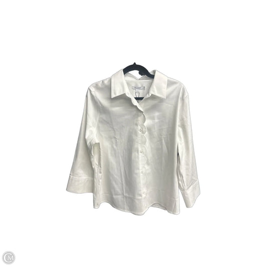 Top Long Sleeve By Chicos In White, Size: L