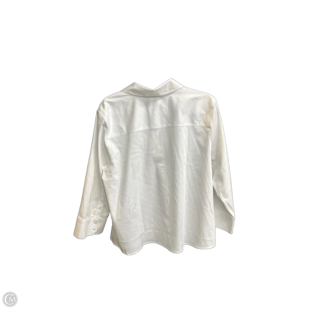 Top Long Sleeve By Chicos In White, Size: L