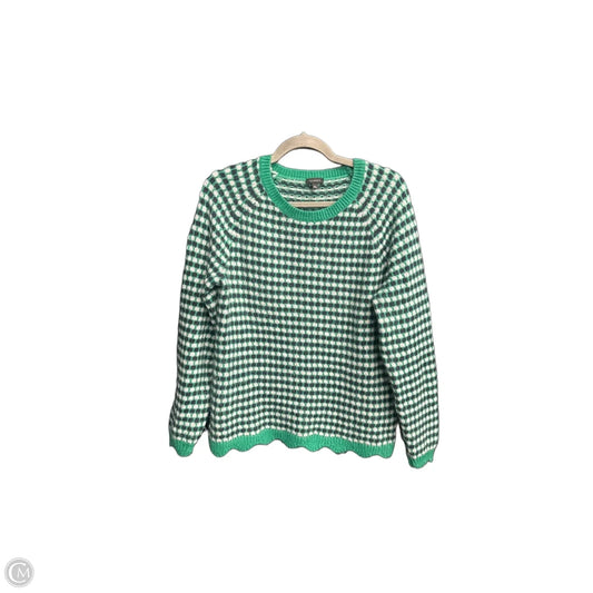 Sweater By Talbots In Green & Grey, Size: M