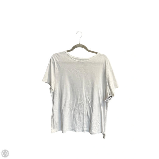 Top Short Sleeve Basic By Talbots In White, Size: Xl