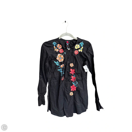 Top Long Sleeve By Johnny Was In Black, Size: Xs