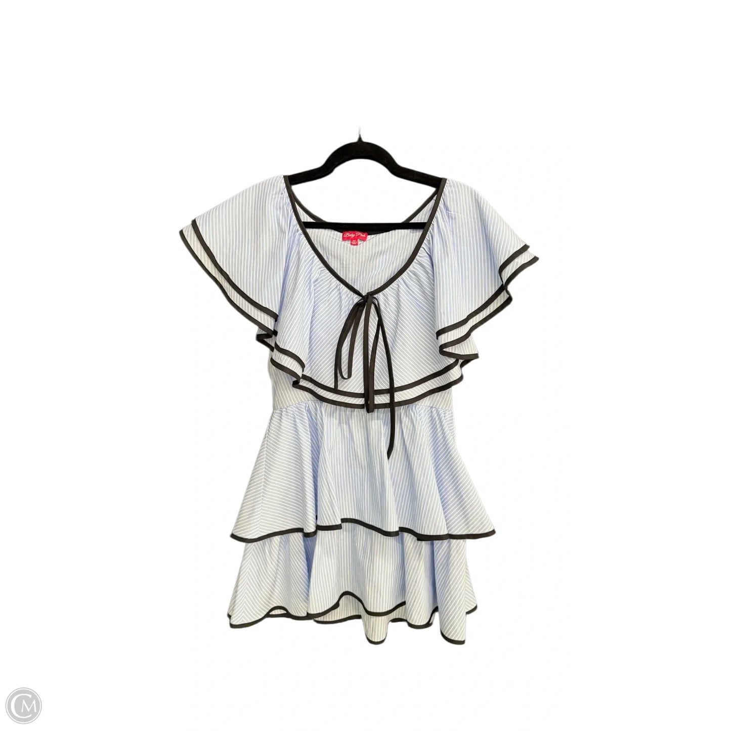 Dress Casual Short By Clothes Mentor In Blue & White, Size: M