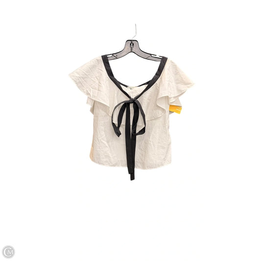 Top Short Sleeve Designer By Alice + Olivia In White, Size: Xs