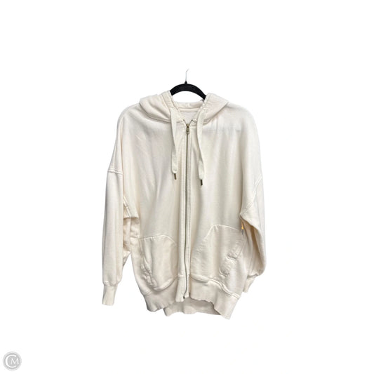 Sweatshirt Hoodie By American Eagle In Ivory, Size: M