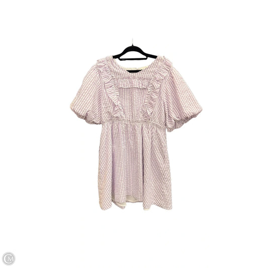 Dress Casual Midi By &merci In Purple & White, Size: L