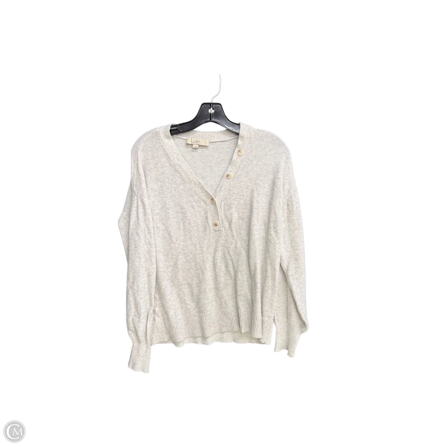 Sweater By Loft In Ivory, Size: S
