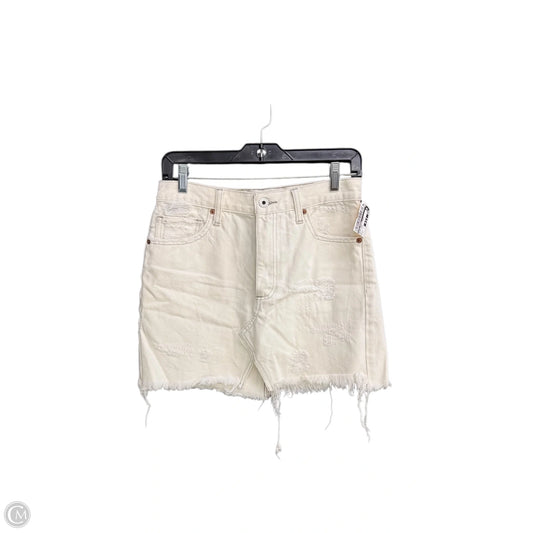 Skirt Mini & Short By Lucky Brand In White Denim, Size: 2