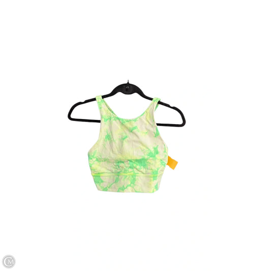 Athletic Bra By Lululemon In Green & White, Size: S