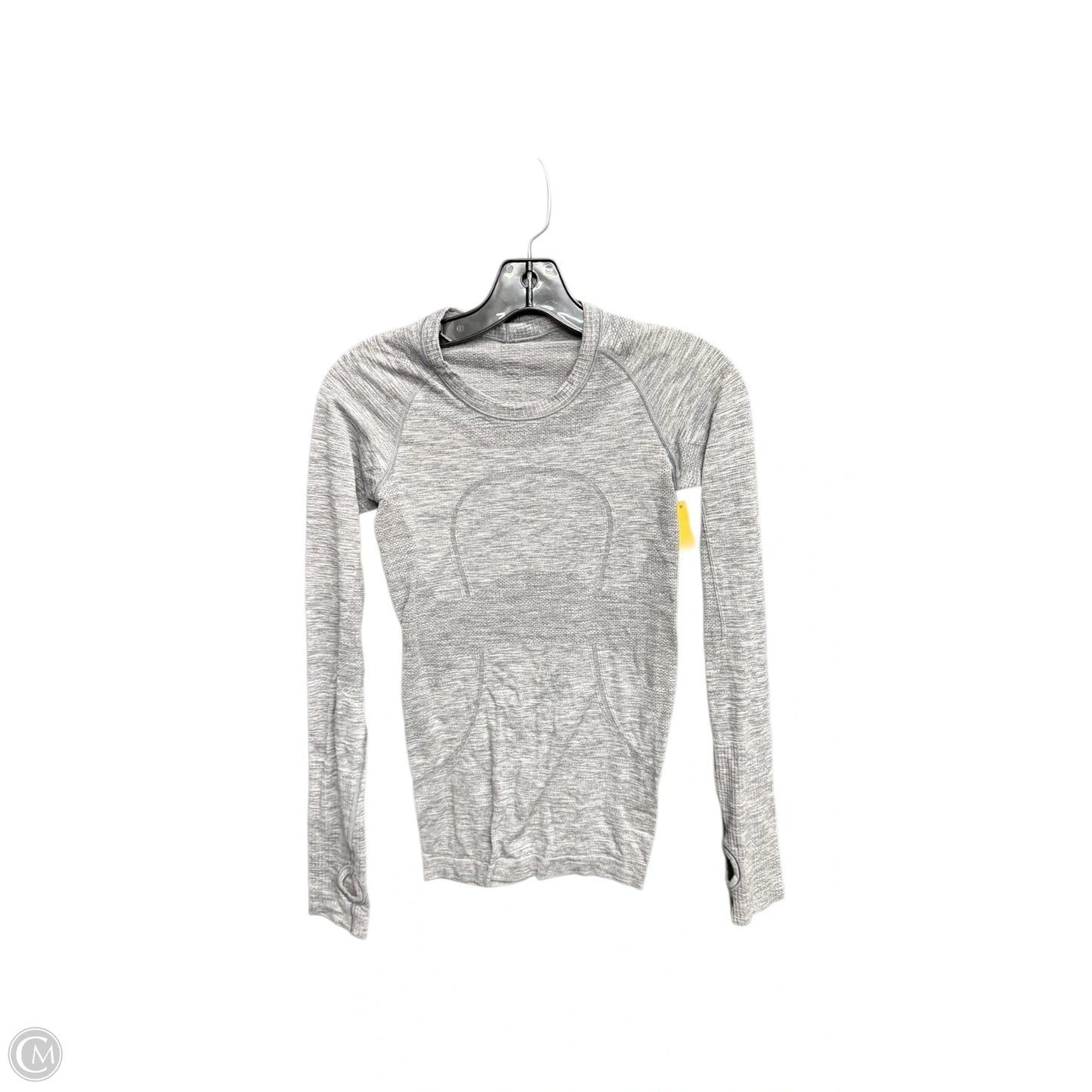 Athletic Top Long Sleeve Crewneck By Lululemon In Grey, Size: S