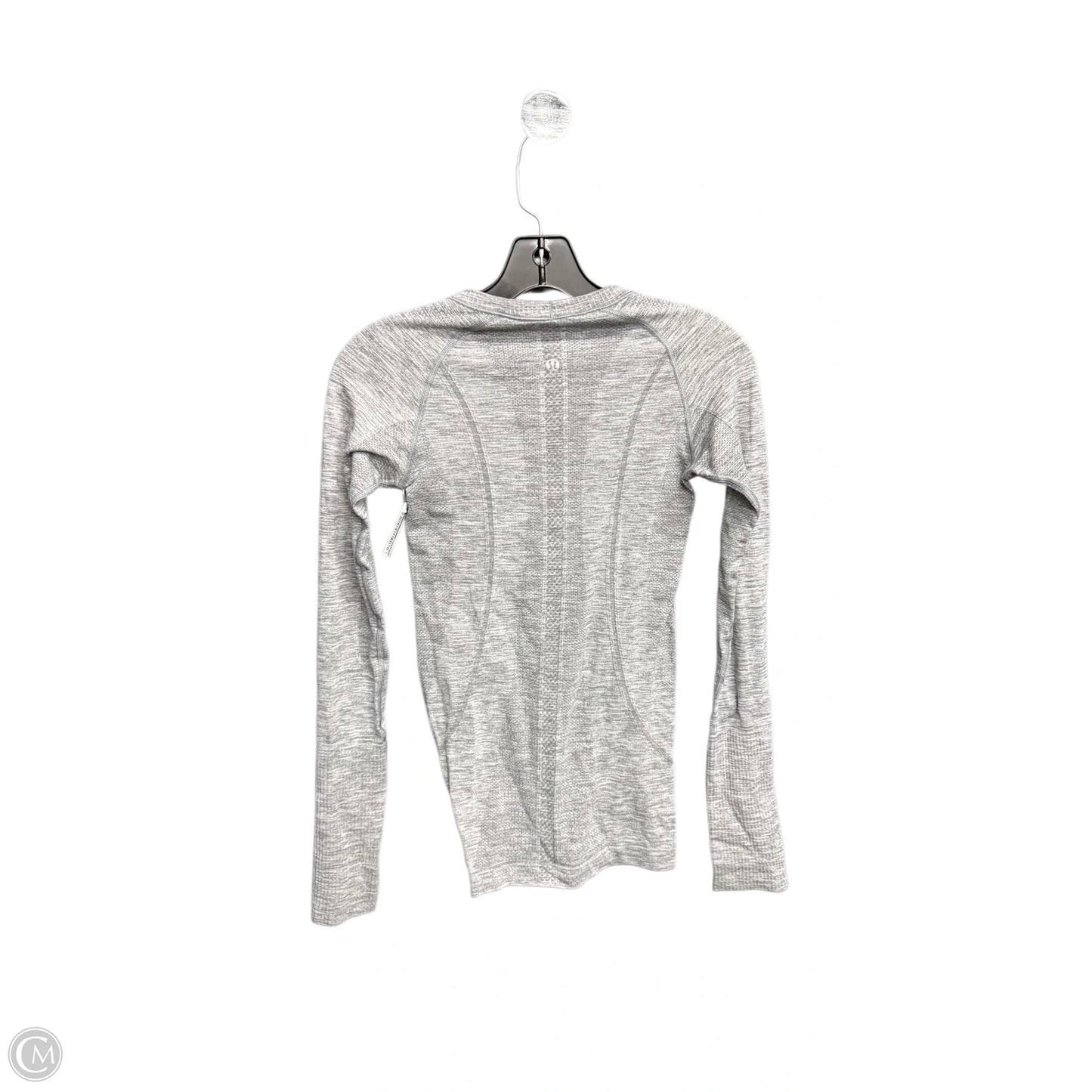 Athletic Top Long Sleeve Crewneck By Lululemon In Grey, Size: S