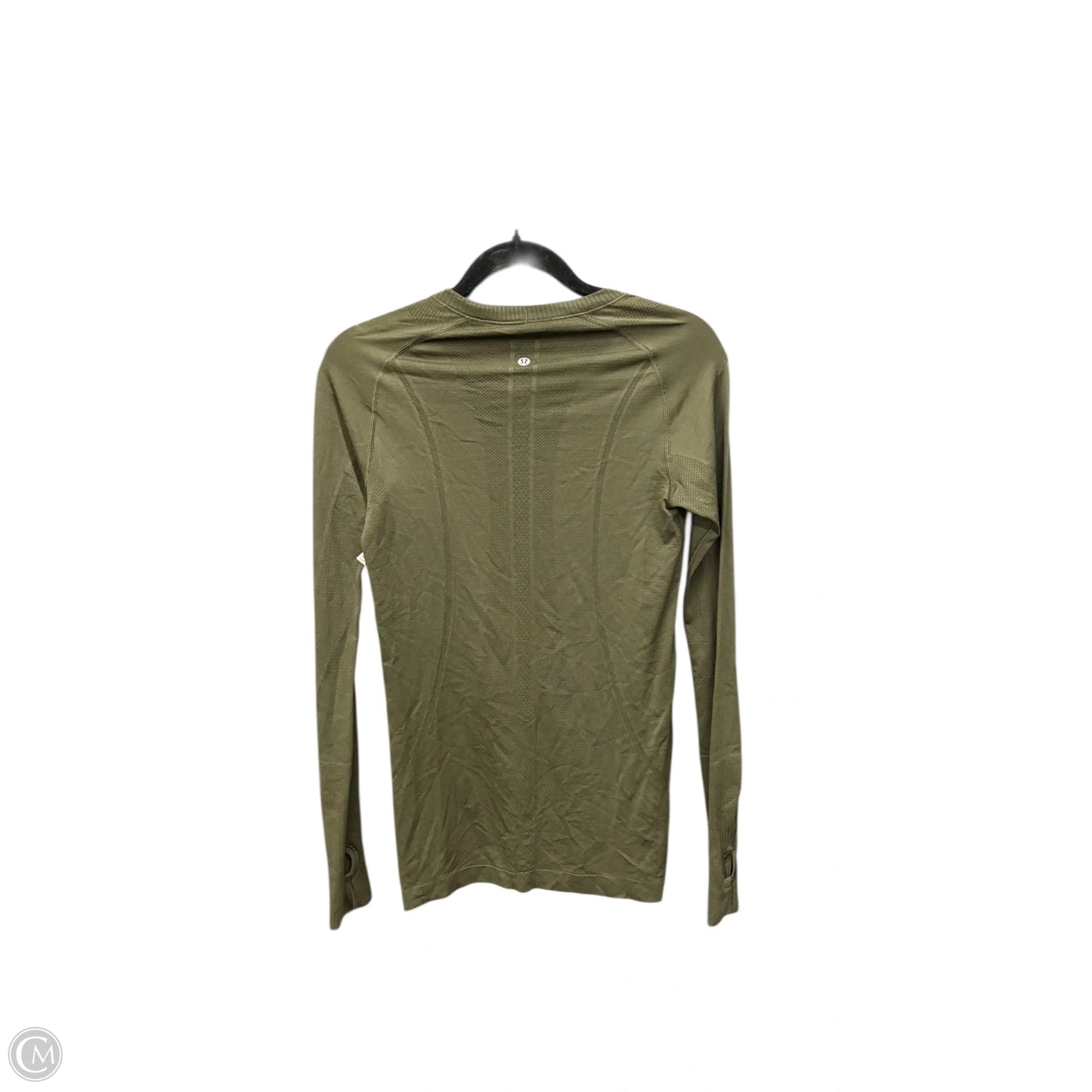 Athletic Top Long Sleeve Crewneck By Lululemon In Green, Size: M
