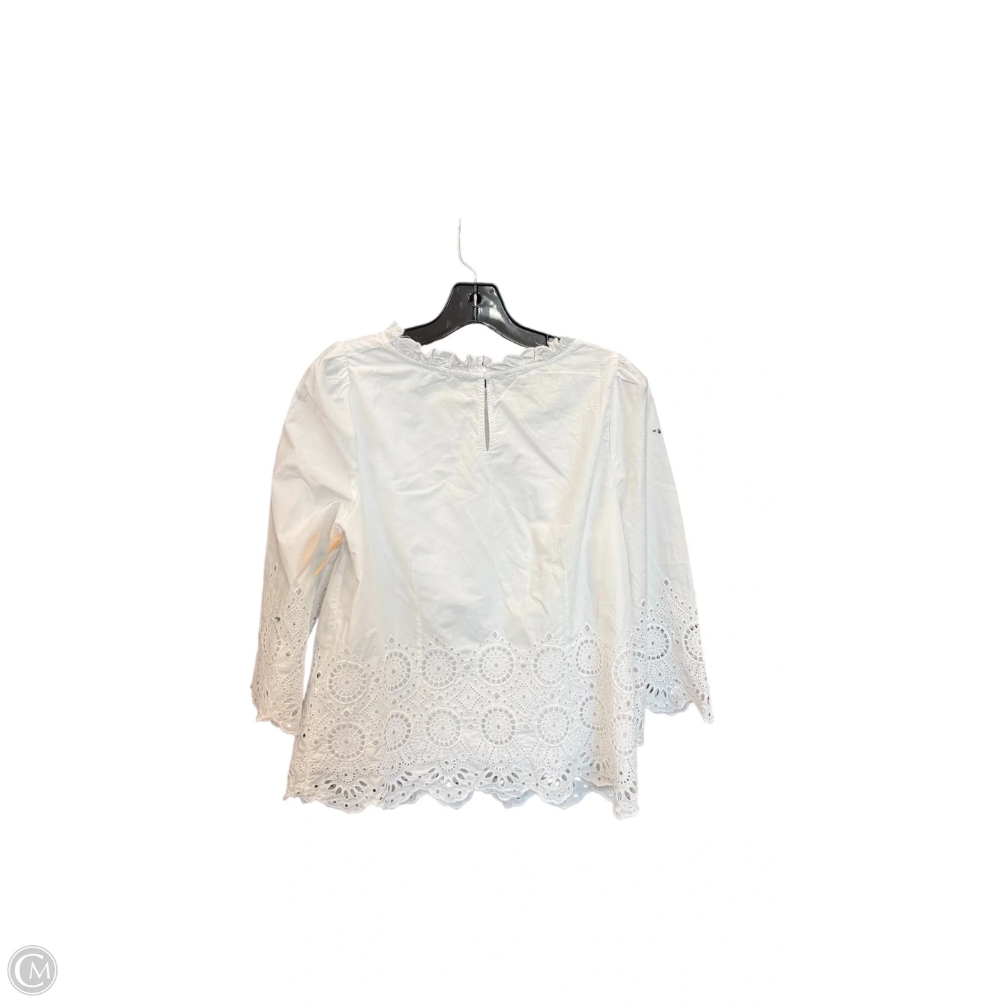 Top Long Sleeve By Talbots In White, Size: Mp