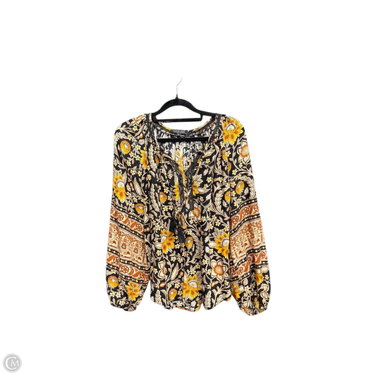 Top Long Sleeve By Rachel Zoe In Floral Print, Size: Xs