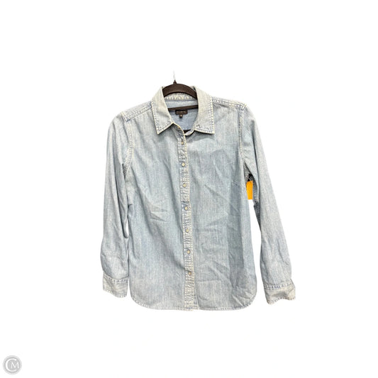 Top Long Sleeve By Talbots In Blue Denim, Size: Xs