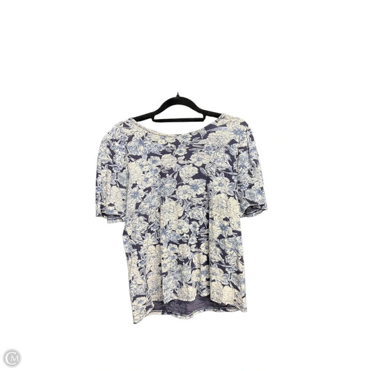 Top Short Sleeve By Lucky Brand In Floral Print, Size: Xs