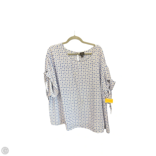 Top Short Sleeve By Worthington In Floral Print, Size: 2x