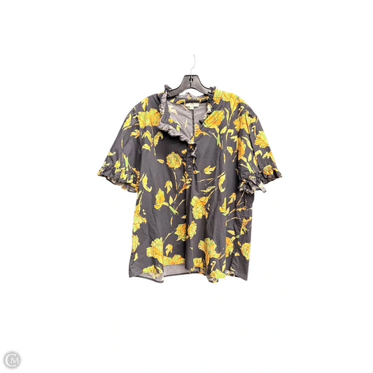 Top Short Sleeve By Entro In Floral Print, Size: 2x