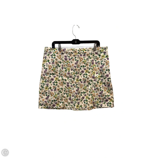 Skirt Mini & Short By Loft In Floral Print, Size: 14