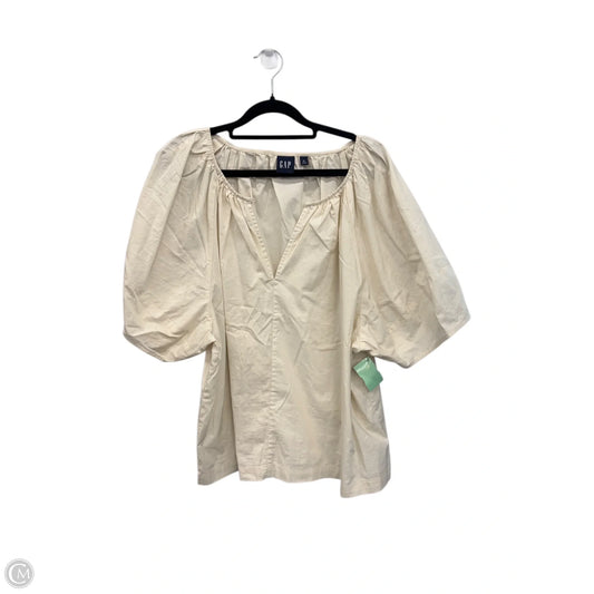 Top Short Sleeve By Gap In Cream, Size: Xl