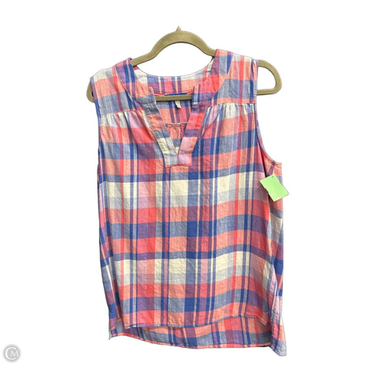 Top Sleeveless By Clothes Mentor In Plaid Pattern, Size: Xl