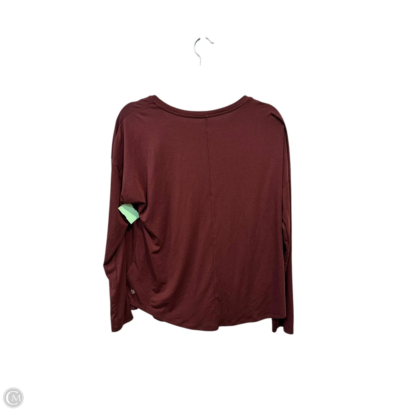 Athletic Top Long Sleeve Crewneck By Athleta In Maroon, Size: M