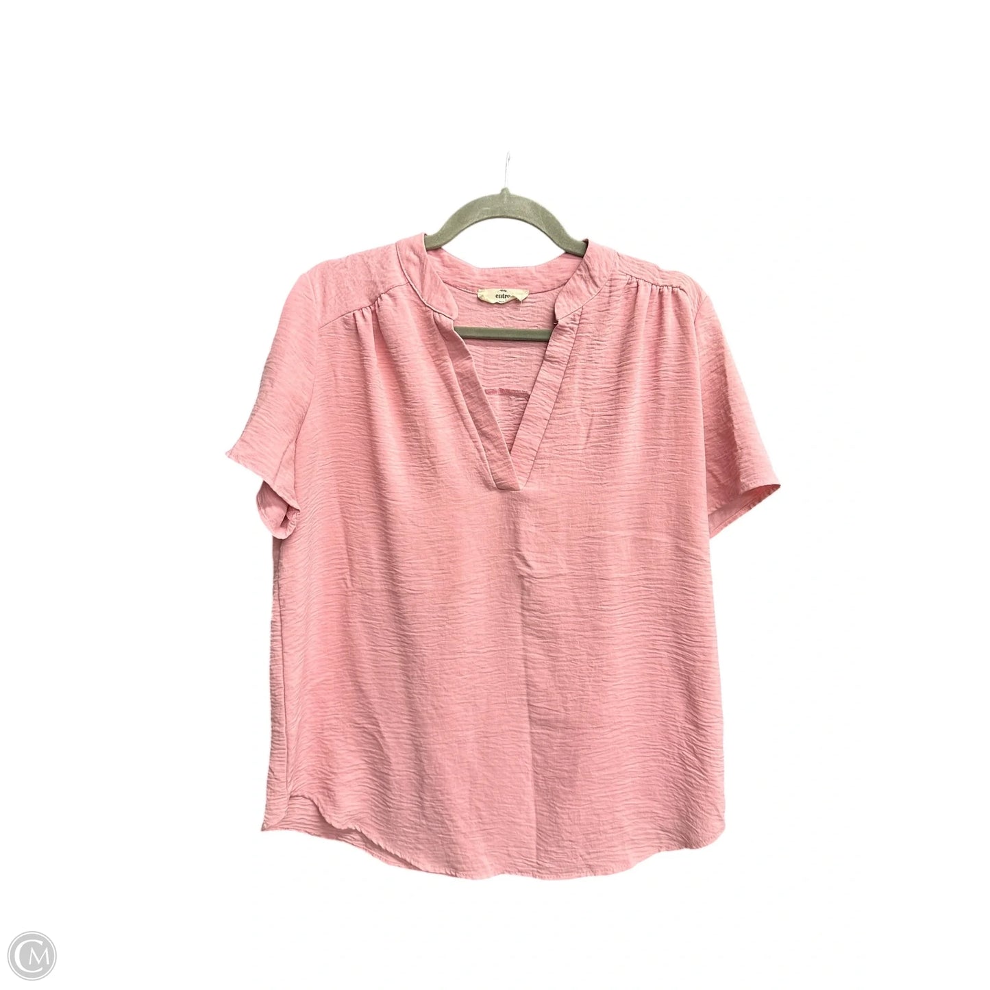 Top Short Sleeve By Entro In Pink, Size: L